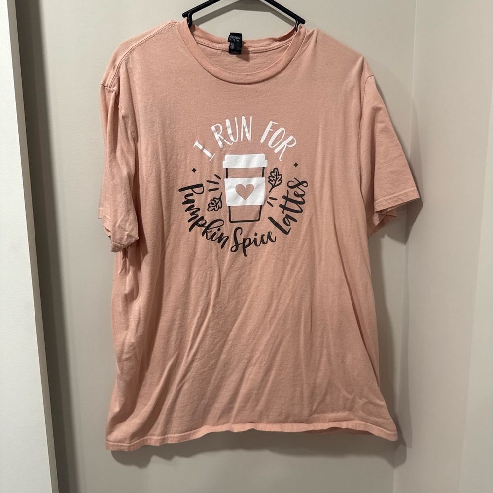 Peach Graphic Tee - Pumpkin Spice Latte